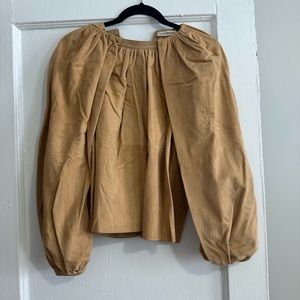 Alice & Olivia oversized leather suede top